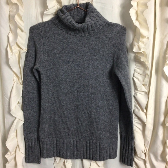 J. Crew Sweaters - J. Crew Chunky Cashmere Turtleneck Gray Sweater